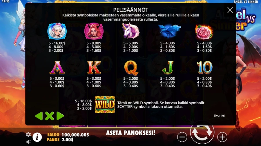 Angel vs Sinner gratisspinn og wild-multiplikatorer