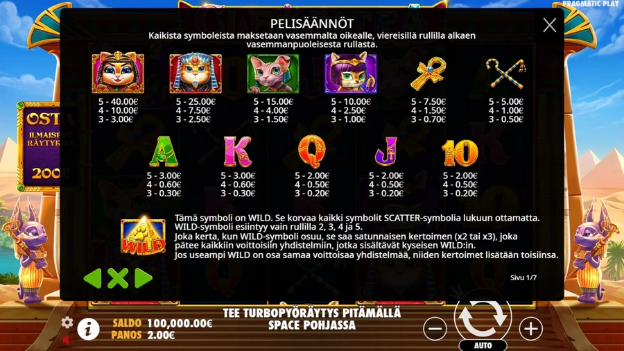 Cleocatra gratisspinn og sticky wilds
