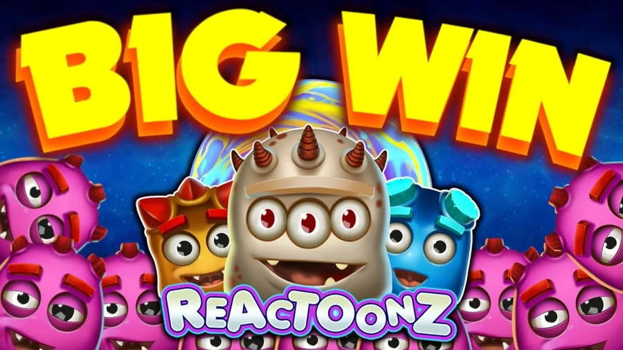 Reactoonz maksimal gevinst stor klynge utbetaling