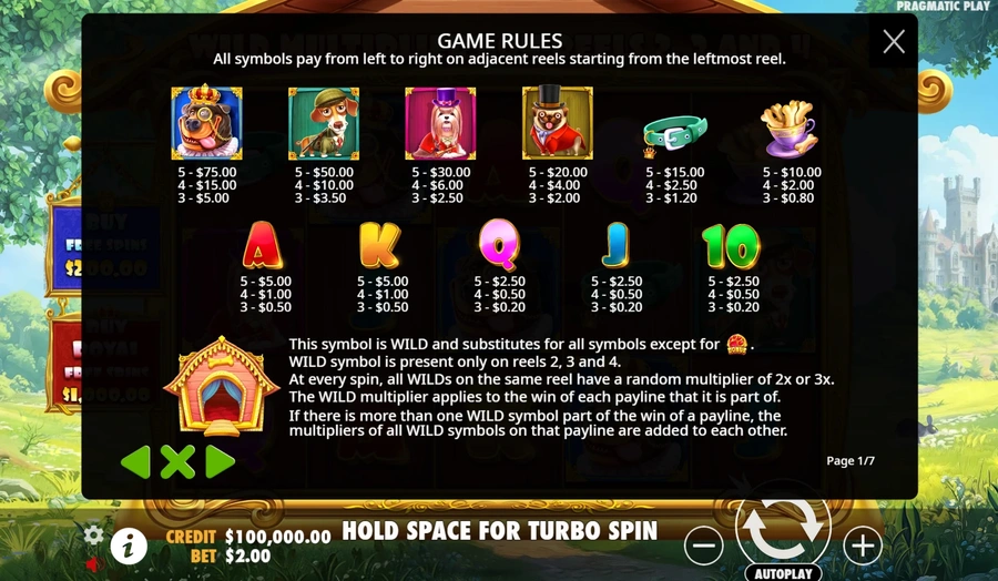 The Dog House Royal Hunt wild-multiplikatorer og gratisspinn